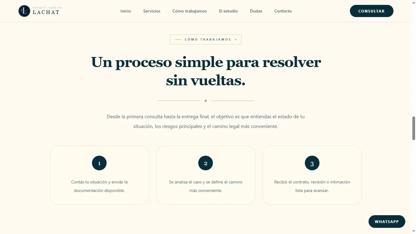 Estudio Jurídico Lachat consultation process