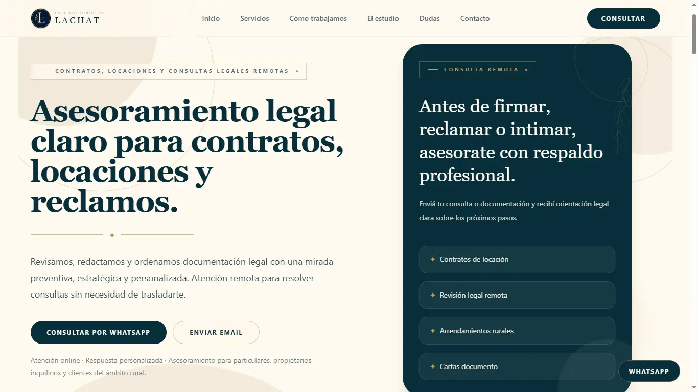Estudio Jurídico Lachat desktop homepage
